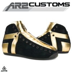 AR2 Black Suede Metallic Gold